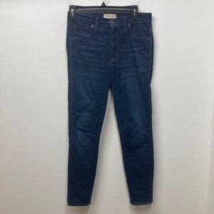 Madewell 10" high rise skinny skinny dark wash jeans 27